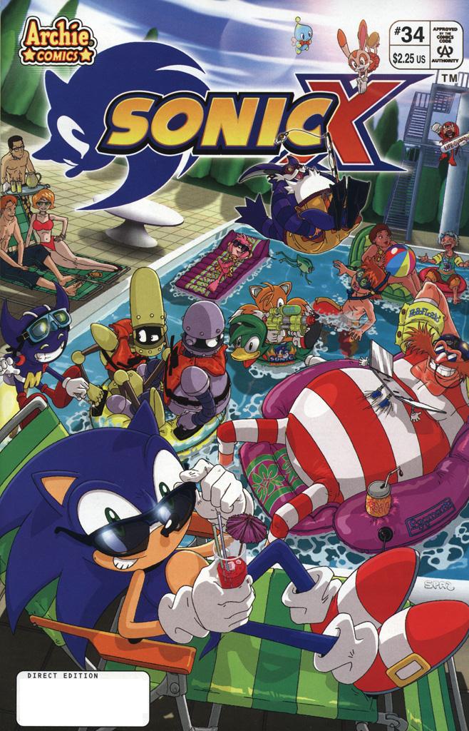 Sonic X - August 2008 Comic cover page